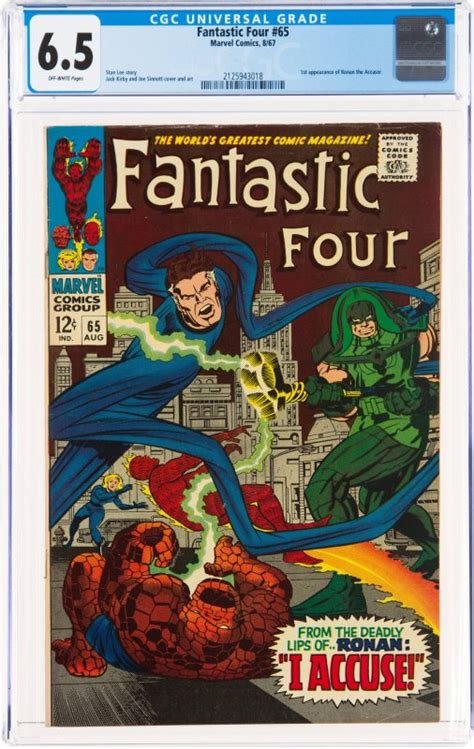 Fantastic Four 65 Cgc Graded 65 Marvel 1967 Comic Books Silver