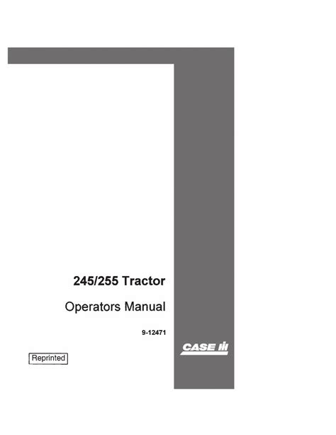 Case Ih 245 255 Tractor Operators Manual Manuals Online
