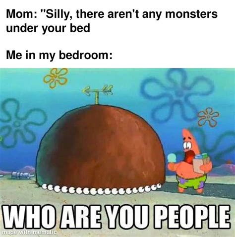 Mom Silly There Arent Any Monsters Under Your Bed Me In My Bedroom