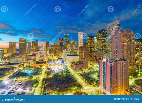 Downtown Houston Skyline Stock Photo Image Of Center 84577674