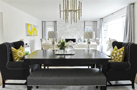 If you are not satisfied with the option yellow dining rooms, you can find other solutions on our website. Black and Yellow Dining Room - Contemporary - dining room ...