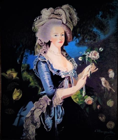 Peinture Portrait De Marie Antoinette La Rose