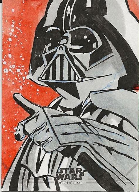 Star Wars Rogue One Brendan Purchase Darth Vader Sketch Card