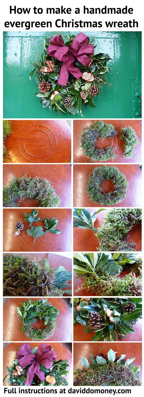 How To Make A Handmade Evergreen Christmas Wreath Step By Step