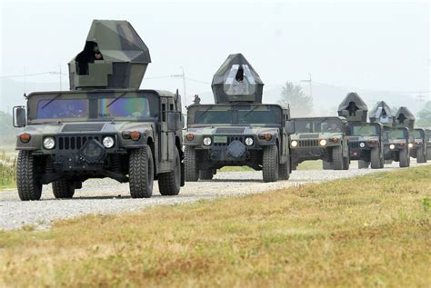 Us Air Force Security Forces Humvees At Osan Air Base South Korea