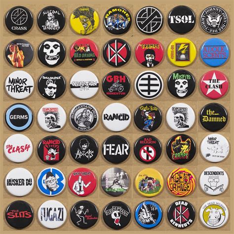 these pinback buttons are excellent quality you ll receive all buttons shown in photo punk