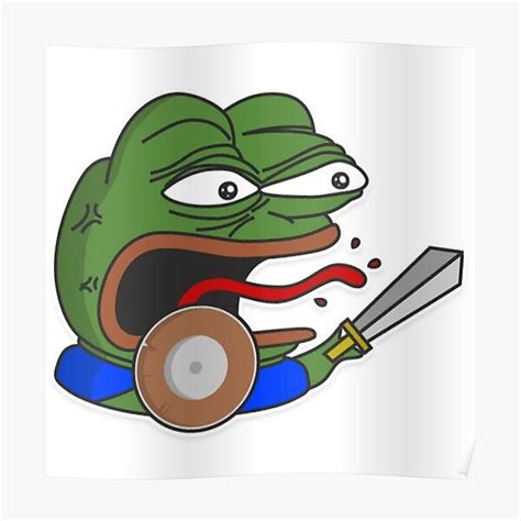 Pepega Twitch Emote Poster For Sale By Renukabrc Redbubble