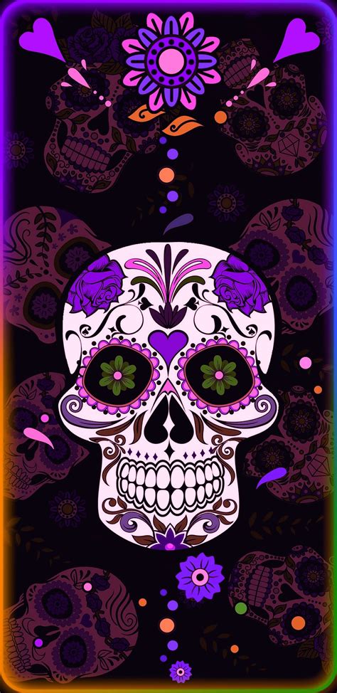 Pin By Tonya Thrift On Skull Background In 2021 Sugar Skull Wallpaper