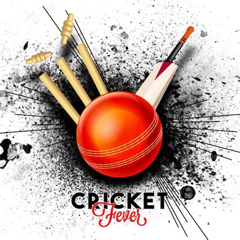 Cricket Tournament Banner Design With Cricket Equipment Free Template