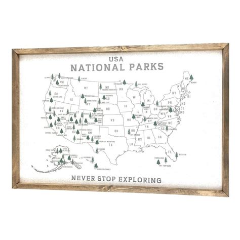 National Parks Pin Map Maison Luxe