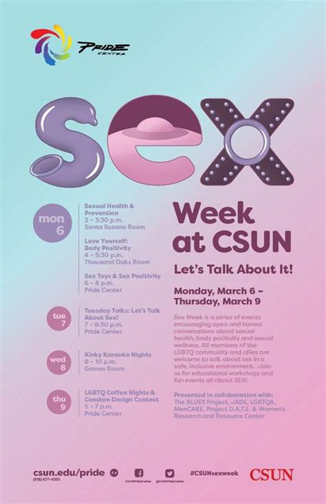 Sex Week At Csun Hosted By The Pride Center California State Free