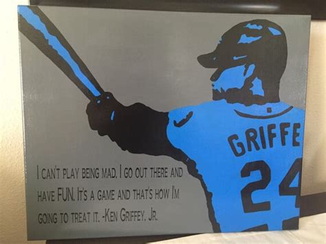 Items Similar To Ken Griffey Jr Art Decor Canvas Mariners Baseball
