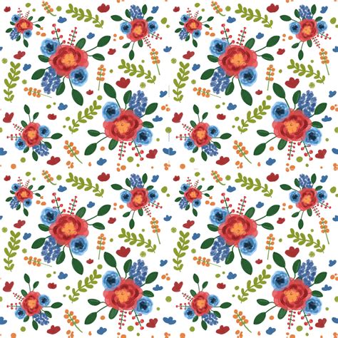 Flower Vintage Seamless Pattern Background Wallpaper Seamless Pattern