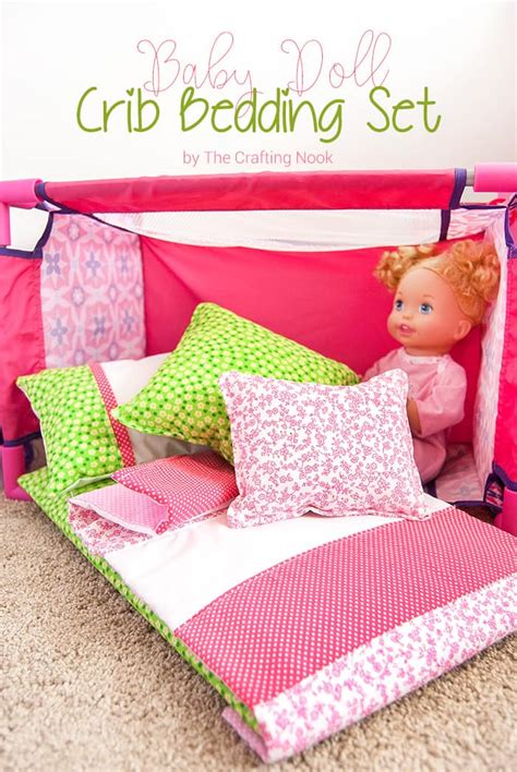 Diy Baby Doll Crib Bedding Set The Crafting Nook