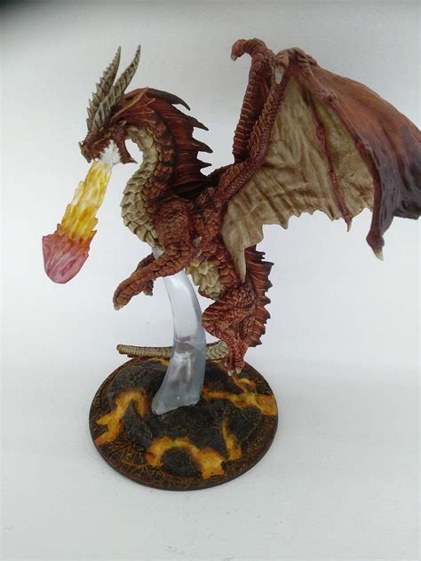 Red Chromatic Dragon Painted Miniature Etsy