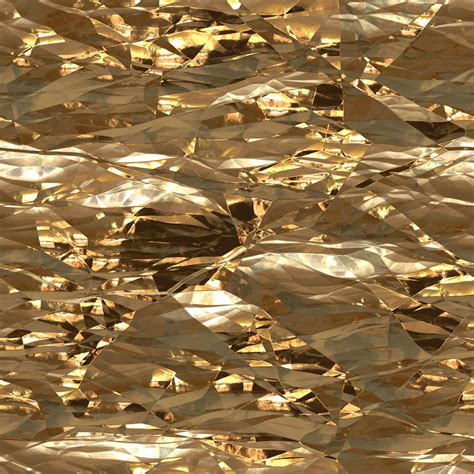 Gold Background Of A Sheet Of Finely Crinkled Metal Foil