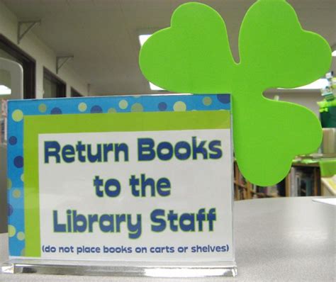 Book Return Our Book Return Sign Is Dressed For St Patric Flickr