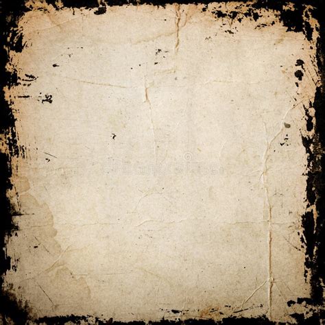 Grunge Paper Texture Border And Background Stock Illustration