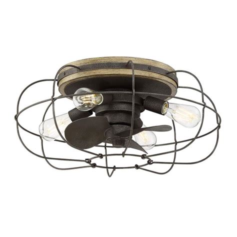 Flush mount ceiling fans are perfect for homes with low ceiling heights. Allen + roth Junction 22-in Charred Iron LED Indoor Flush ...