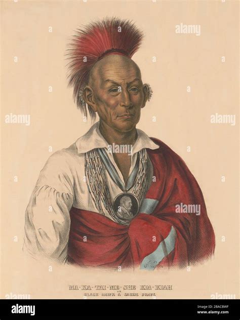 Black Hawk Sauk Chief C 1838 After The Black Hawk War Of 1832 He