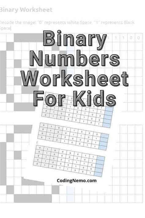 Binary Numbers Worksheet For Kids 2021