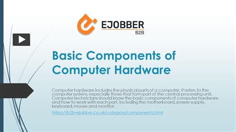 Ppt Basic Components Of Computer Hardware Powerpoint Presentation