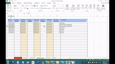 Planilla De Gestión De Stock Youtube