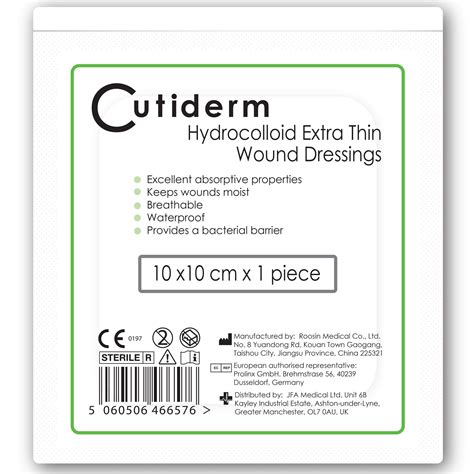 Buy Pack Of 10 Cutiderm Sterile Hydrocolloid Extra Thin Adhesive Wound
