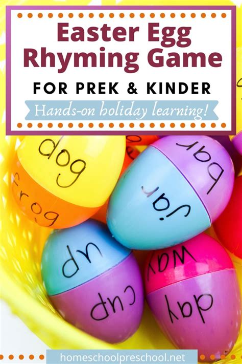 Easter Egg Rhyming Words Game | Rhyming word game, Rhyming words, Word