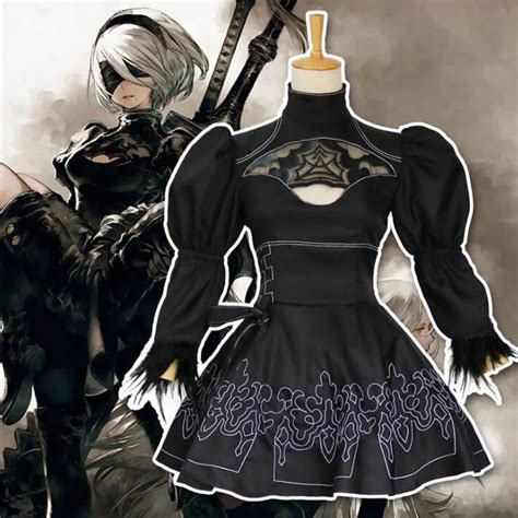 Halloween Nier Automata Yorha 2b Cosplay Traje Feminino Adulto Anime