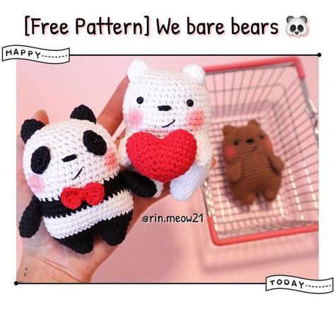 1 938 Me Gusta 33 Comentarios Rin Crochet Rin Meow21 En Instagram [free Pattern] We Bare