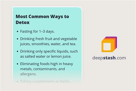 Most Common Ways To Detox Deepstash