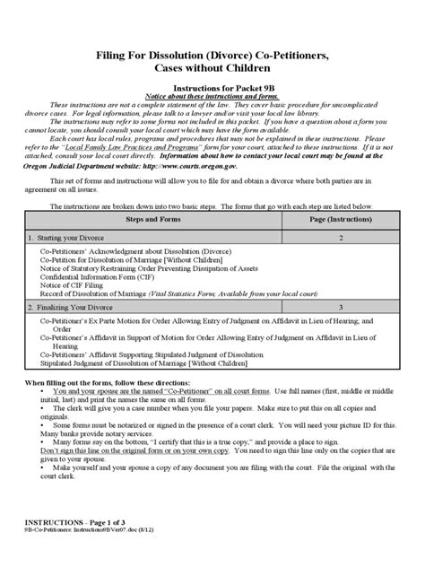 Forms for dissolution (divorce) and dissolution of registered domestic partnership. Oregon Divorce Forms - Free Templates in PDF, Word, Excel to Print