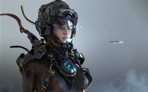 Wallpaper 1596x1000 Px 3d Cyborg Digital Art Fantasy Girl