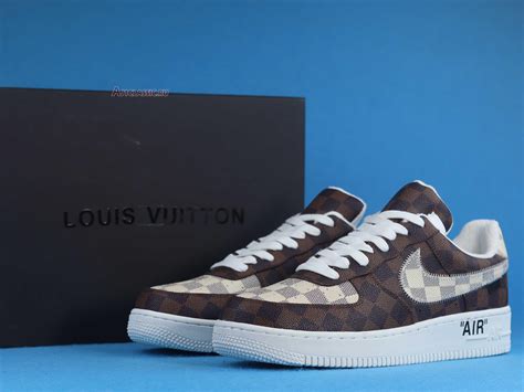 Nike X Louis Vuitton Air Force 1 Low Brown Naf1lv 02 Brownwhite Sneakers