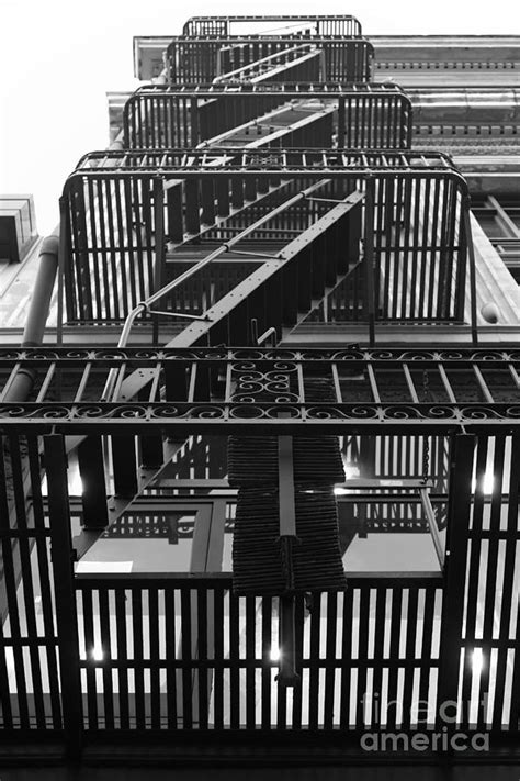 Urban Fabric Fire Escape Stairs 5d20592 Black And White