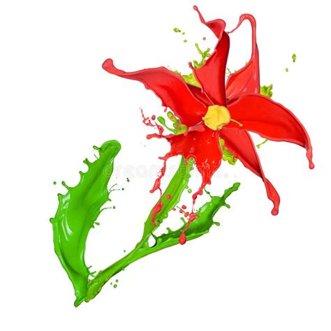 Abstract Flower Made Of Colored Splashes Stock Image Image Of Bubble