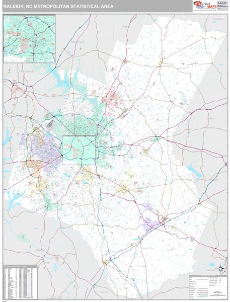 Raleigh Metro Area Nc Zip Code Maps Premium