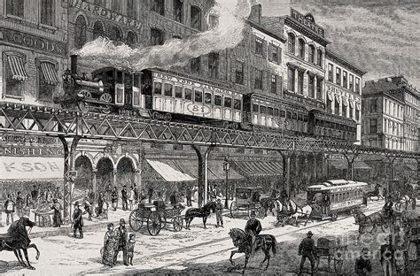 New York Elevated Railway 19th Century Photograph By