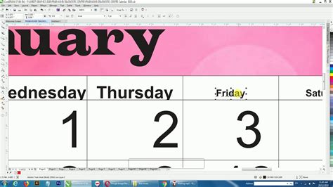 Calendar In Coreldraw Easy Quick And Simple 2020 Youtube