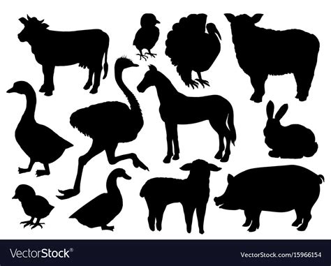 Farm Animal Silhouette Patterns