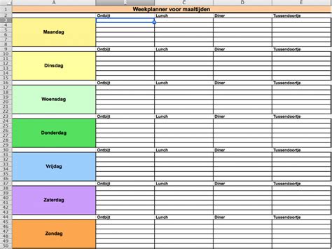 Agenda Kalender Weekrooster En Weekplanning Maken In Excel