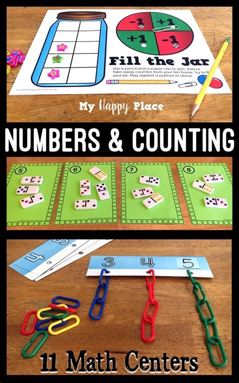 Kindergarten Math Centers Numbers 1 10 Counting Centers Number
