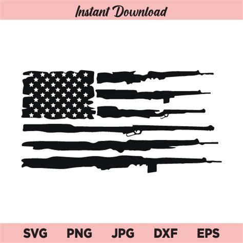 1092 Flag With Guns As Stripes Svg Free SVG Cut Files