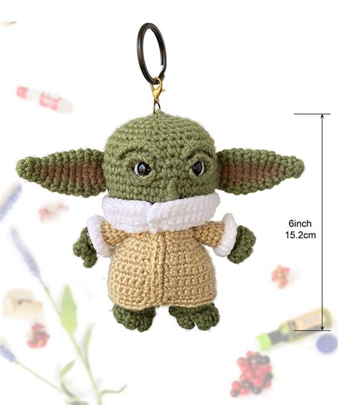 Handmade Crochet Baby Yoda Keychaintoy Etsy