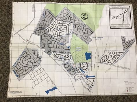 Vintage 1978 Map Of Crestwood And Whiting Villiage And Pine Ridge New