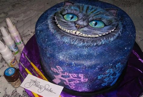 Give your cat and friends a chance to dive into this design unique wedding invitations for any theme. Cheshire Cat cake … | Cheshire cat cake, Birthday cake for cat, Alice in wonderland cakes