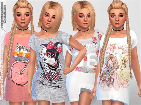Sleepwear Collection Summer Vibes By Pinkzombiecupcakes At Tsr Sims 4