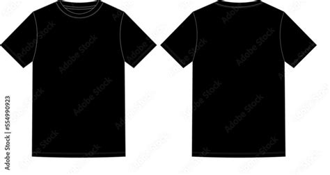 Blank Black T Shirt Design Vector Transparent Template Front And Back