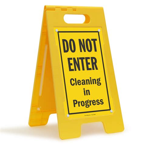 Do Not Enter Cleaning In Progress Floor Standing Sign Sku Sf 0349